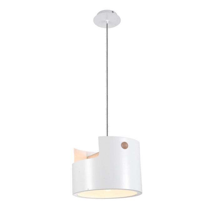 Mantra M5590 Cube Pendant Large 1x40W, White Metal/Wood • M5590