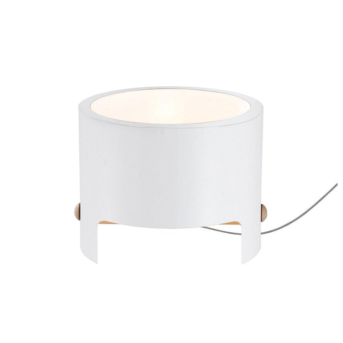 Mantra M5592 Cube Table Lamp Wide 1x40W, White Metal/Wood • M5592