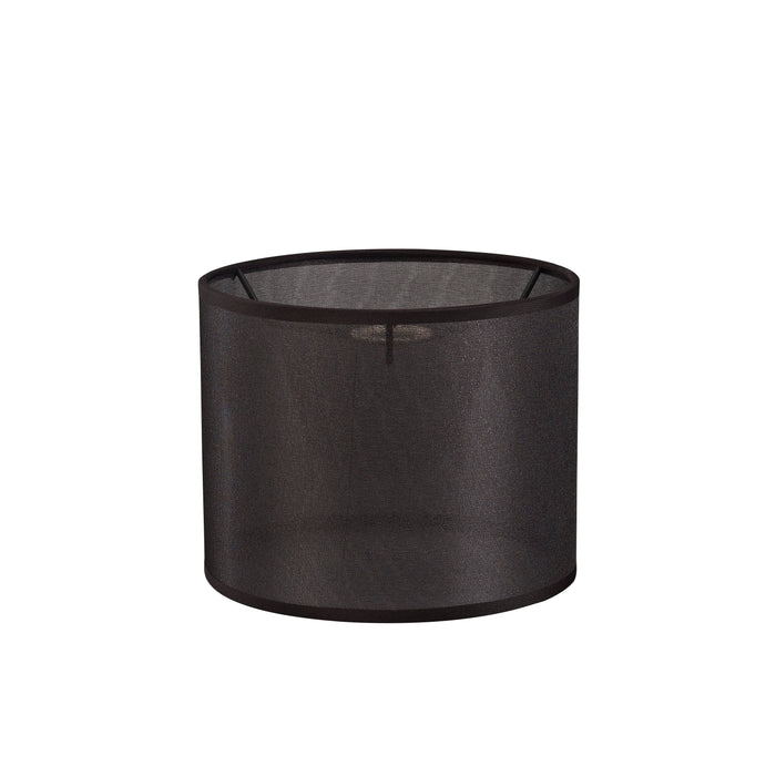 Diyas Curino Round Shade Small Sheer Weave Fabric Black 200 x 160mm • ILS20287