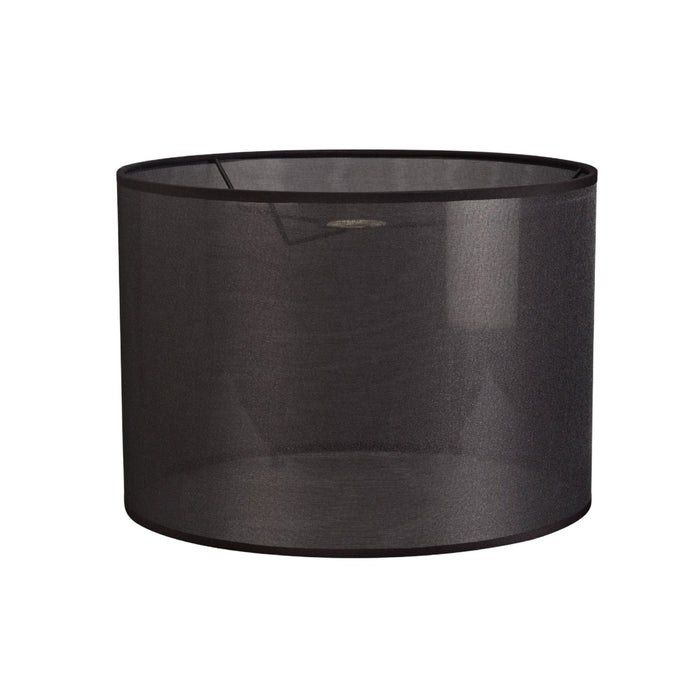 Diyas Curino Round Shade Medium Sheer Weave Fabric Black 300mm x 220mm • ILS20288