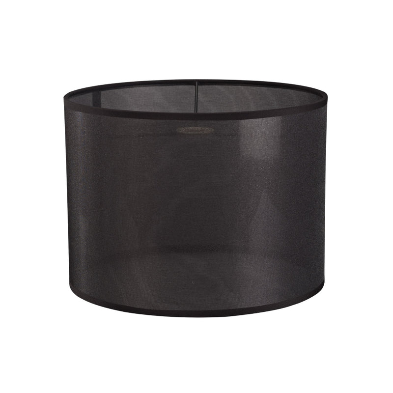 Diyas Curino Round Shade Large Sheer Weave Fabric Black 350mm x 250mm • ILS20289