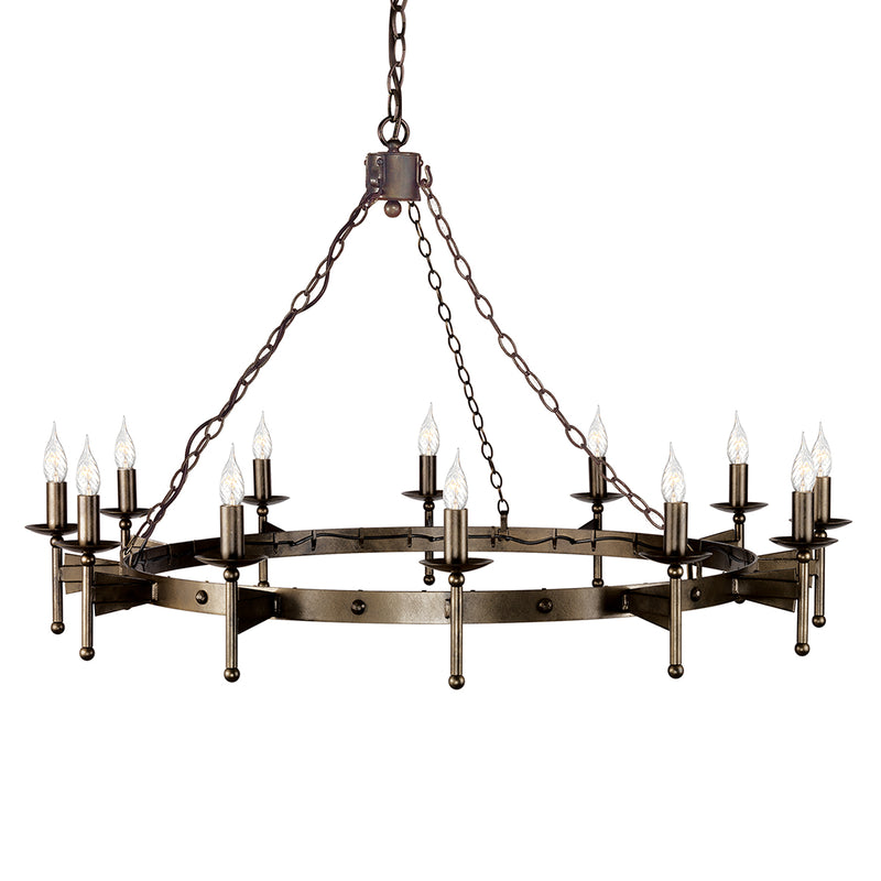 Elstead Lighting CW12 Cromwell 12 Light Chandelier Old Bronze Finish