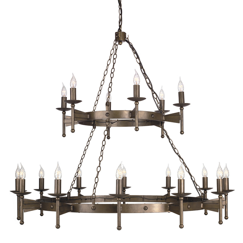 Elstead Lighting CW18 Cromwell 18 Light Chandelier Old Bronze Finish