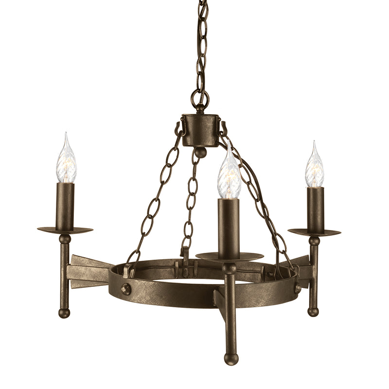 Elstead Lighting CW3 Cromwell 3 Light Chandelier Old Bronze Finish