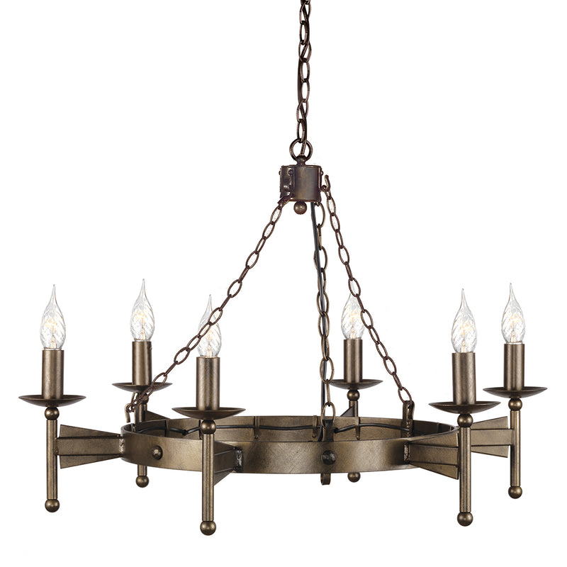 Elstead Lighting CW6 Cromwell 6 Light Chandelier Old Bronze Finish