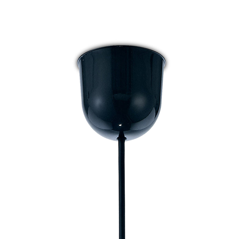 Deco Dako Black Pendant 1 Light E27 With 200 x 150mm Metallic Copper Finish Cylinder Shade, c/w Ceiling Bracket • D0249