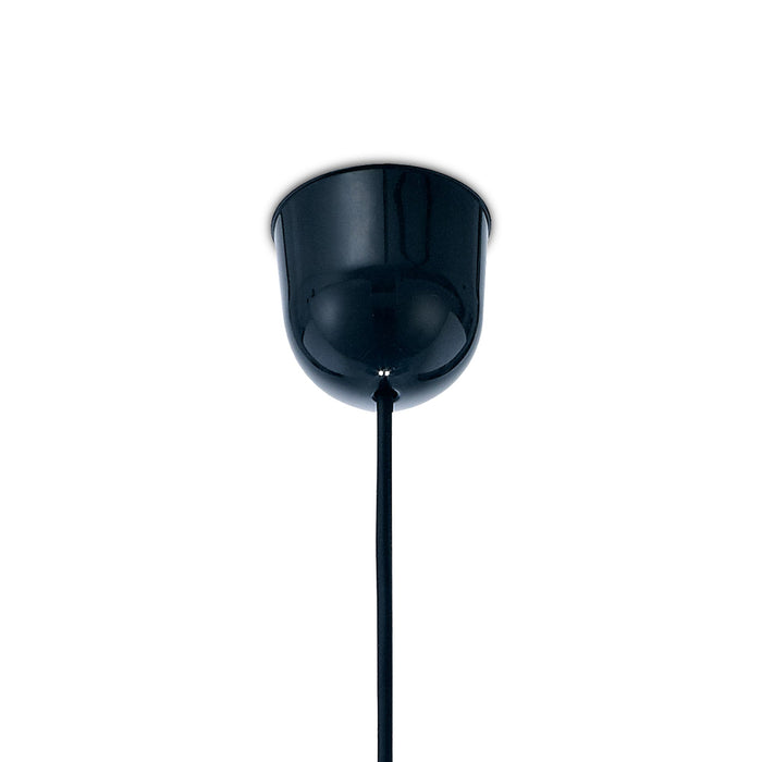 Deco Dako Black Pendant 1 Light E27 With 200 x 150mm Metallic Bronze Finish Cylinder Shade, c/w Ceiling Bracket • D0251