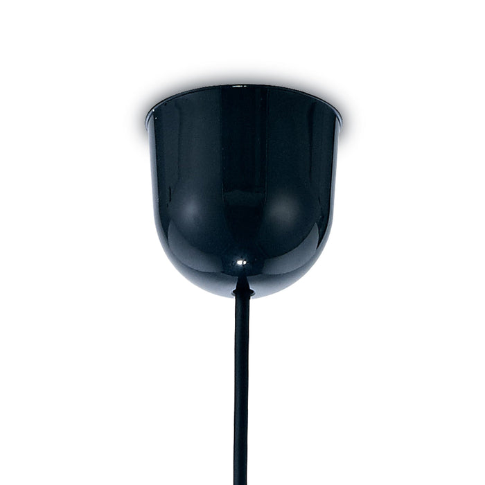 Deco Dako Black Pendant 1 Light E27 With 350 x 250mm Metallic Copper Finish Cylinder Shade, c/w Ceiling Bracket • D0257