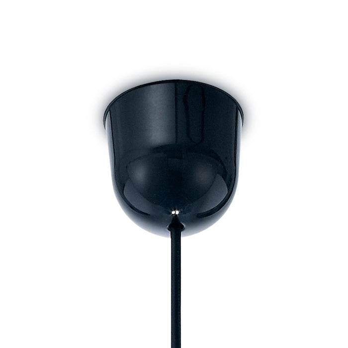 Deco Dako Black Pendant 1 Light E27 With 350 x 250mm Metallic Bronze Finish Cylinder Shade, c/w Ceiling Bracket • D0259