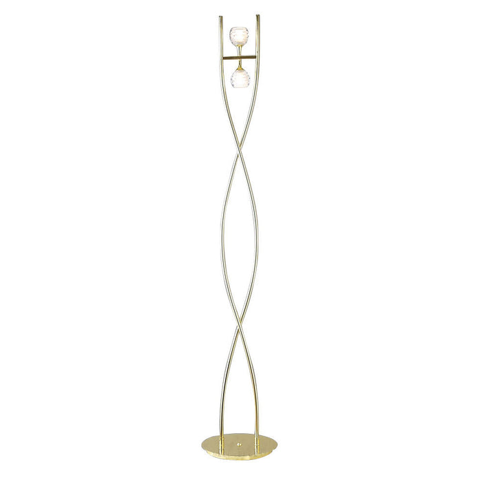 Mantra M0101PB Dali Floor Lamp 2 Light G9, Polished Brass • M0101PB
