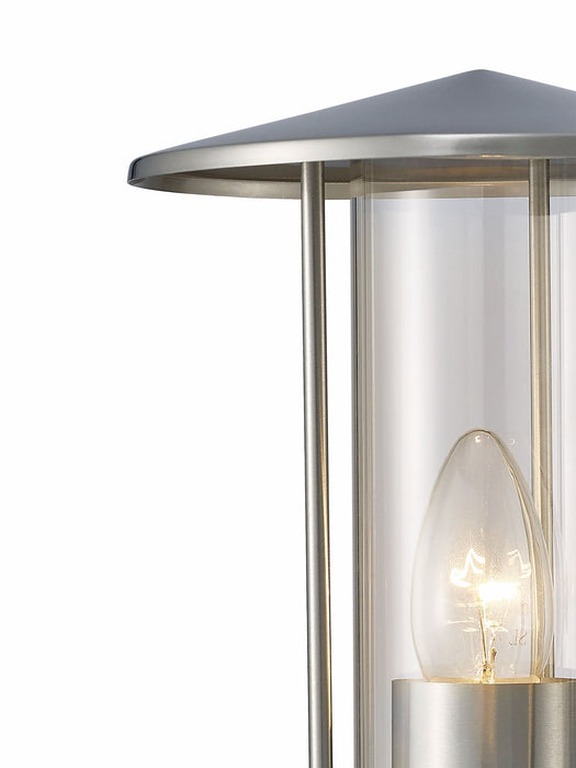 Deco Dalton Wall Lamp 1 Light E27 IP44 Exterior Stainless Steel/Clear • D0075
