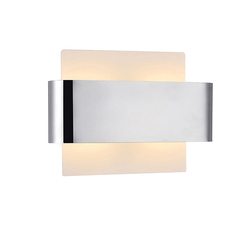 Deco Damo 2 Light G9 Flush Fitting, White Base With Polished Chrome Centre Band • D0378