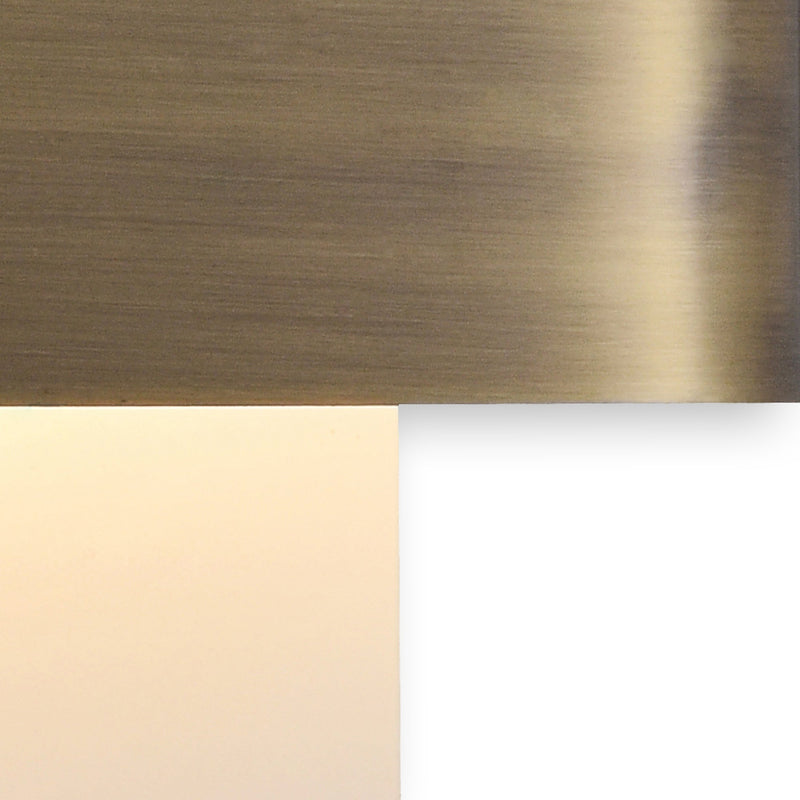 Deco Damo 2 Light G9 Flush Fitting, White Base With Antique Brass Centre Band • D0379