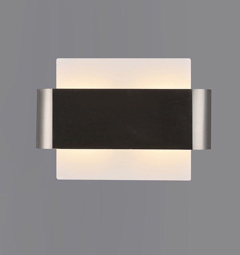 Deco Damo 2 Light G9 Flush Fitting, White Base With Satin Nickel Centre Band • D0380
