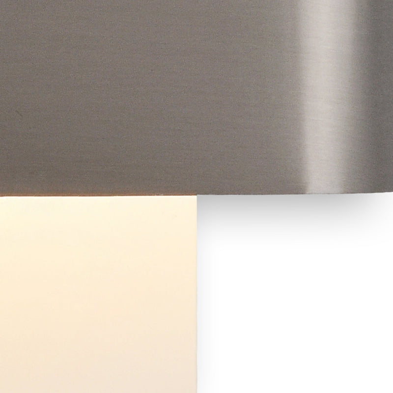 Deco Damo 2 Light G9 Flush Fitting, White Base With Satin Nickel Centre Band • D0380