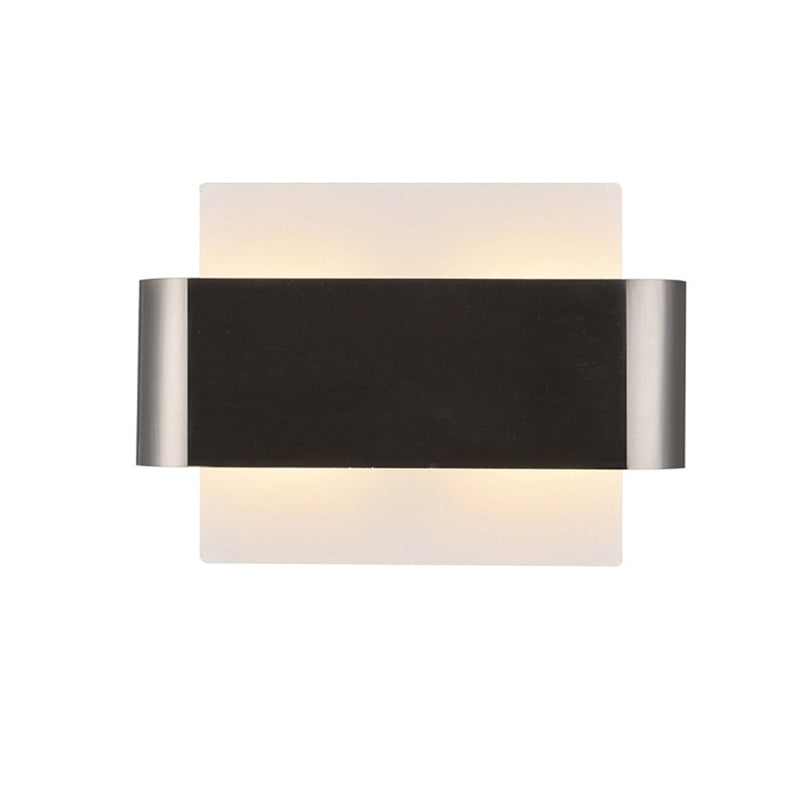 Deco Damo 2 Light G9 Flush Fitting, White Base With Satin Nickel Centre Band • D0380