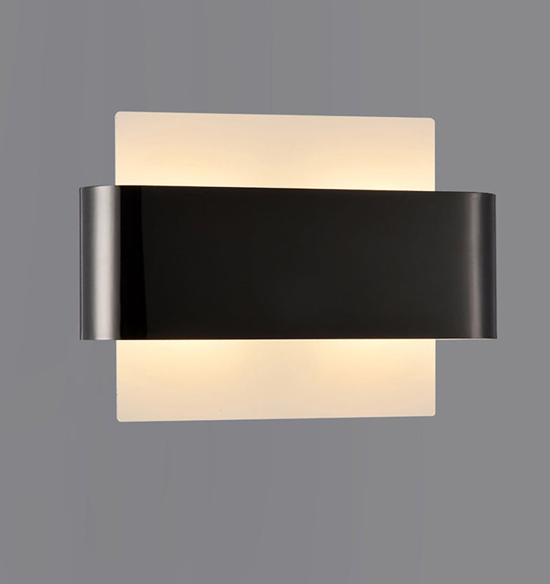 Deco Damo 2 Light G9 Flush Fitting, White Base With Black Chrome Centre Band • D0381