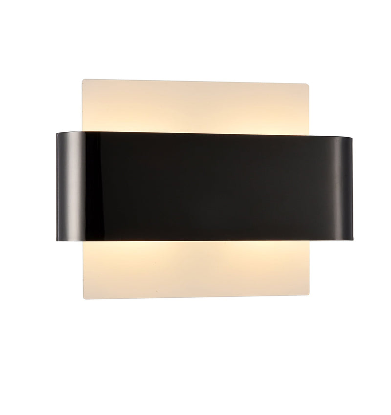 Deco Damo 2 Light G9 Flush Fitting, White Base With Black Chrome Centre Band • D0381