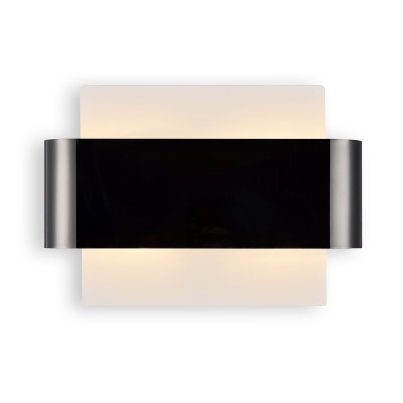 Deco Damo 2 Light G9 Flush Fitting, White Base With Black Chrome Centre Band • D0381
