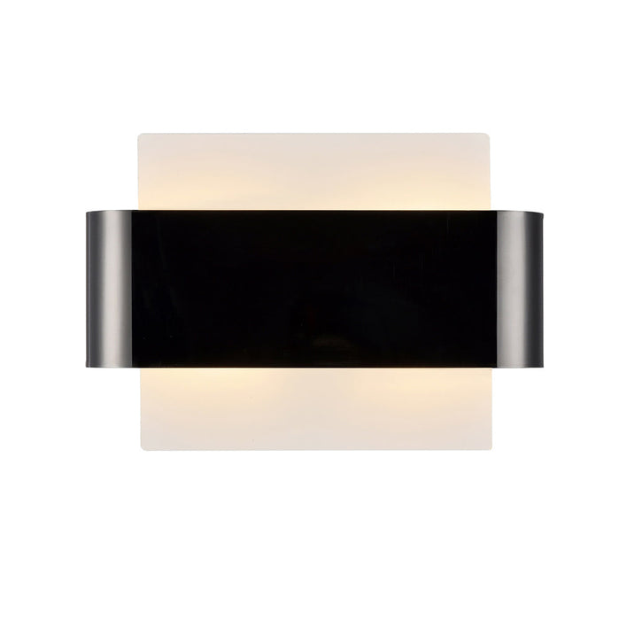 Deco Damo 2 Light G9 Flush Fitting, White Base With Black Chrome Centre Band • D0381