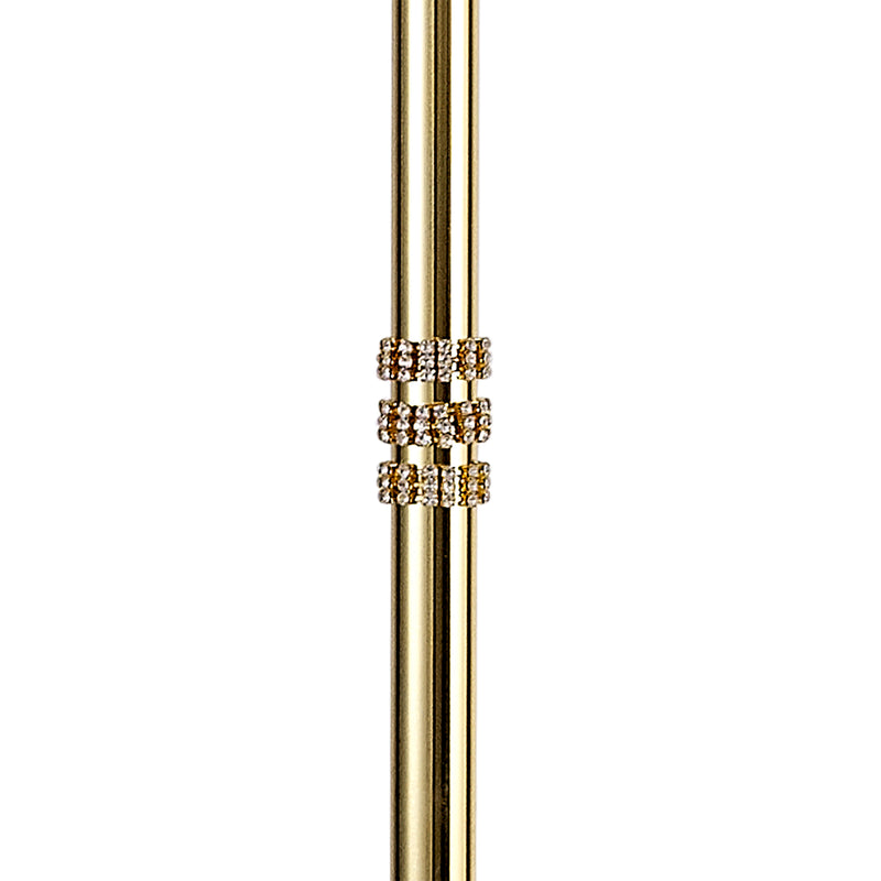 Regal Lighting SL-1961 3 Light Floor Lamp Polished Gold With Clear Glass