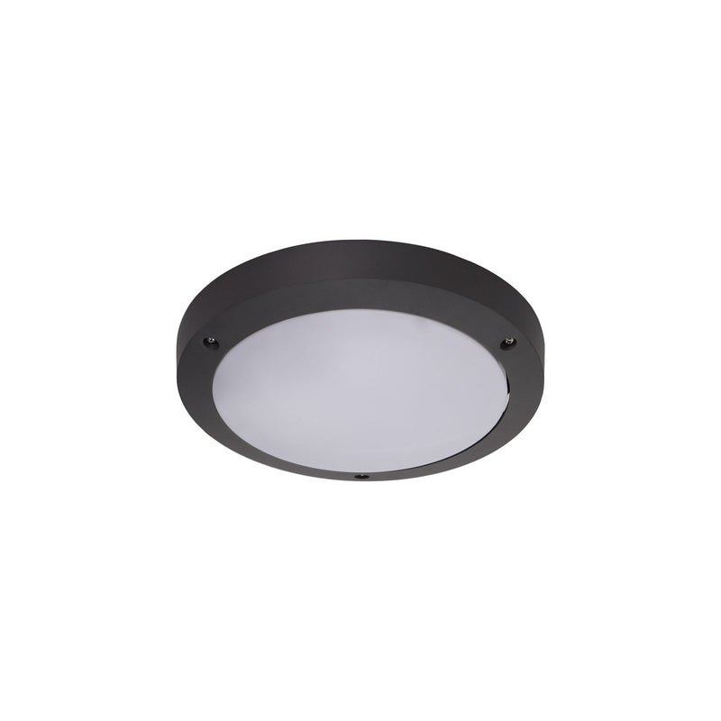 Deco Daru Plain Bulkhead Wall Lamp, 1 Light E27, Anthracite, IP54 • D0465