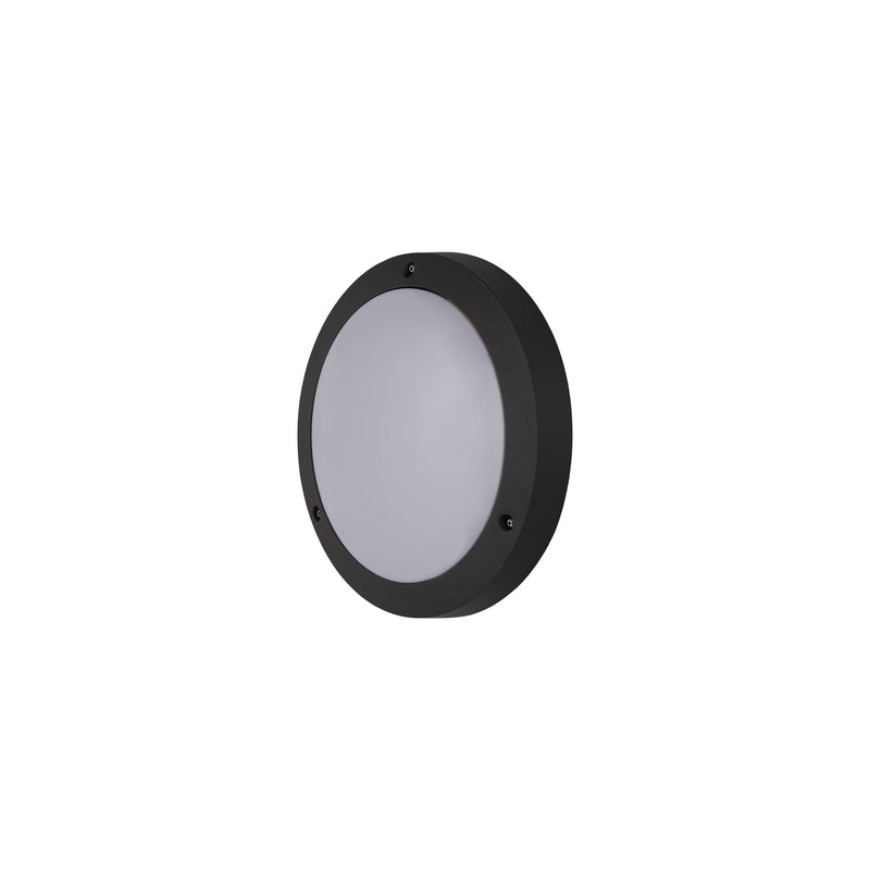 Deco Daru Plain Bulkhead Wall Lamp, 1 Light E27, Anthracite, IP54 • D0465