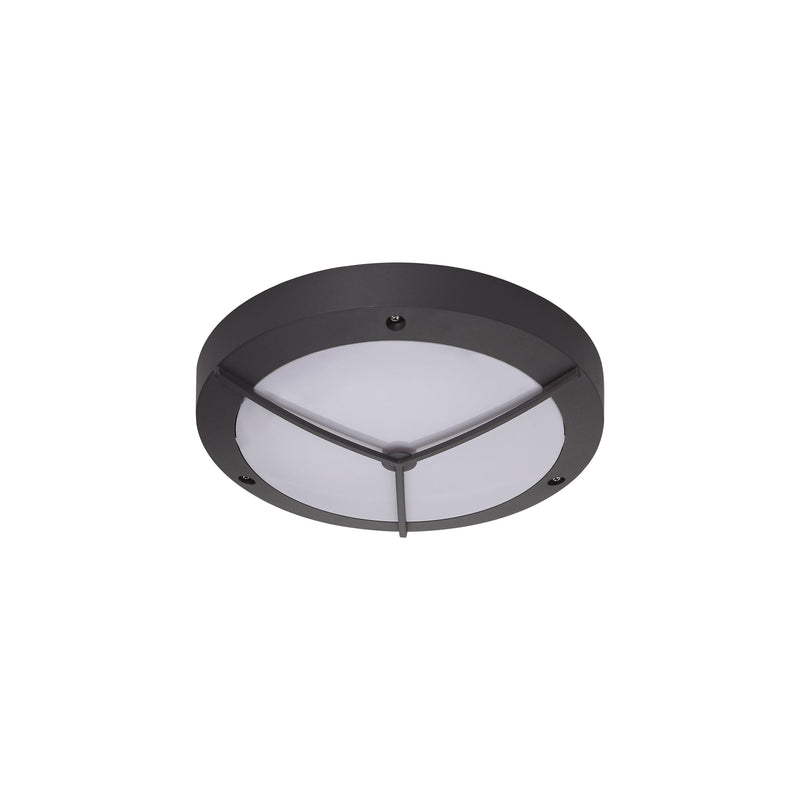 Deco Daru Framed Bulkhead Wall Lamp, 1 Light E27, Anthracite, IP54 • D0467