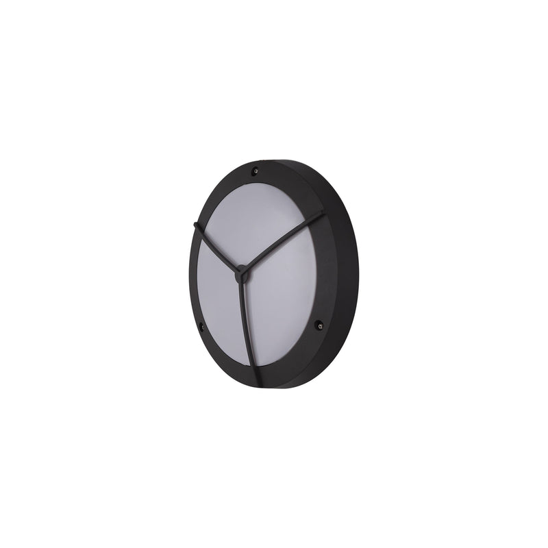 Deco Daru Framed Bulkhead Wall Lamp, 1 Light E27, Anthracite, IP54 • D0467