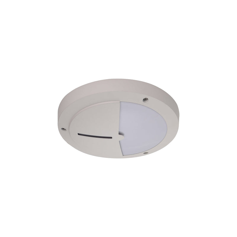 Deco Daru Eyelid Bulkhead Wall Lamp, 1 Light E27, Sand White, IP54 • D0468