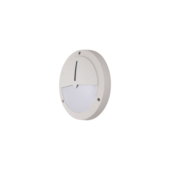 Deco Daru Eyelid Bulkhead Wall Lamp, 1 Light E27, Sand White, IP54 • D0468