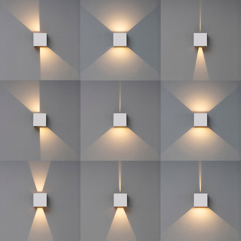 Deco Delia Up & Downward Lighting Wall Light 2x3W LED 3000K Sand White, 410lm, IP54, 3yrs Warranty • D0456