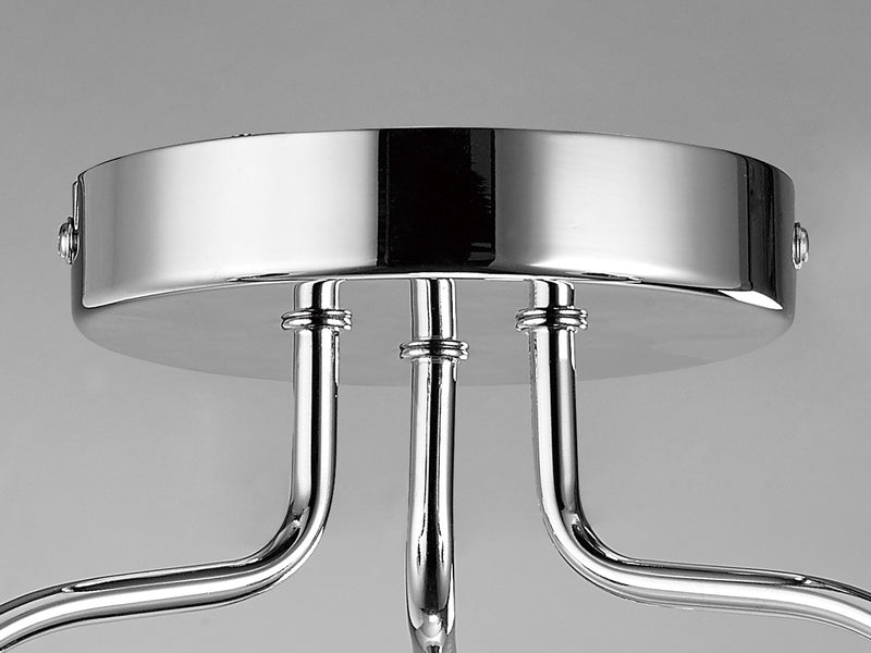 Deco Denia Ceiling 3 Light E14 Polished Chrome/Opal Glass - D0027 • D0027