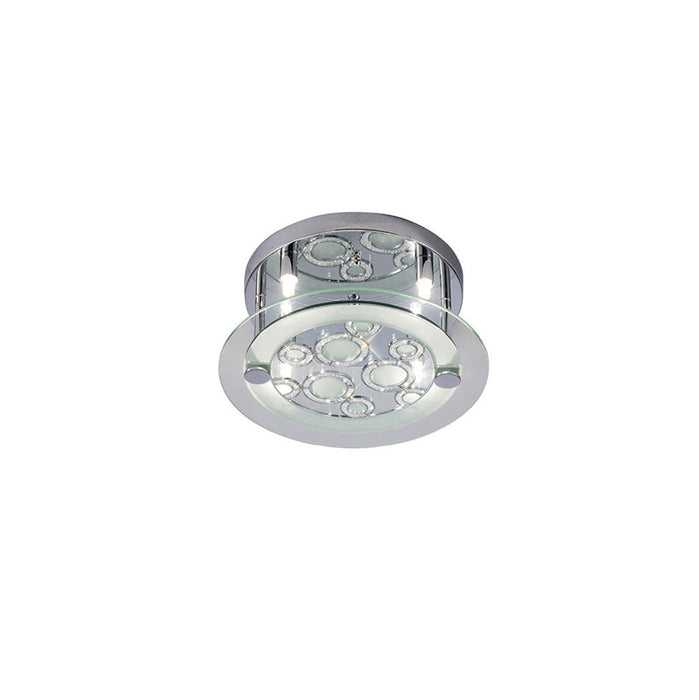 Diyas  Destello Ceiling Round With Circle Pattern 4 Light G9 Polished Chrome/Crystal • IL30983