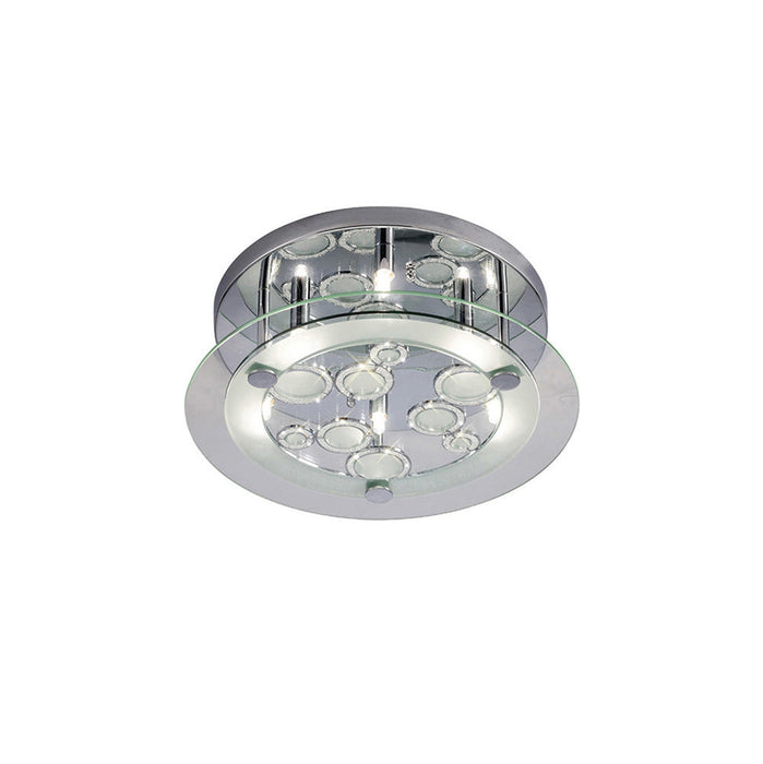 Diyas  Destello Ceiling Round With Circle Pattern 6 Light G9 Round Polished Chrome/Crystal • IL30984