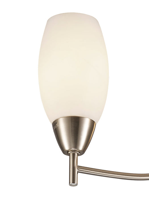 Deco Devon Ceiling 3 Light E14 Satin Nickel/Opal Glass • D0066