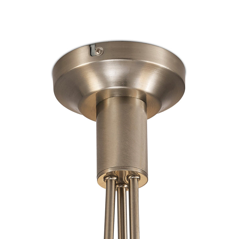 Deco Devon Ceiling 3 Light E14 Satin Nickel/Opal Glass • D0066