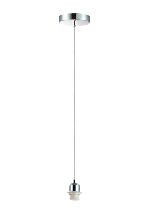 Deco Dreifa 1.5m Suspension Kit 1 Light Polished Chrome/Clear Cable, E27 Max 60W (Maximum Load 2kg) • D0178