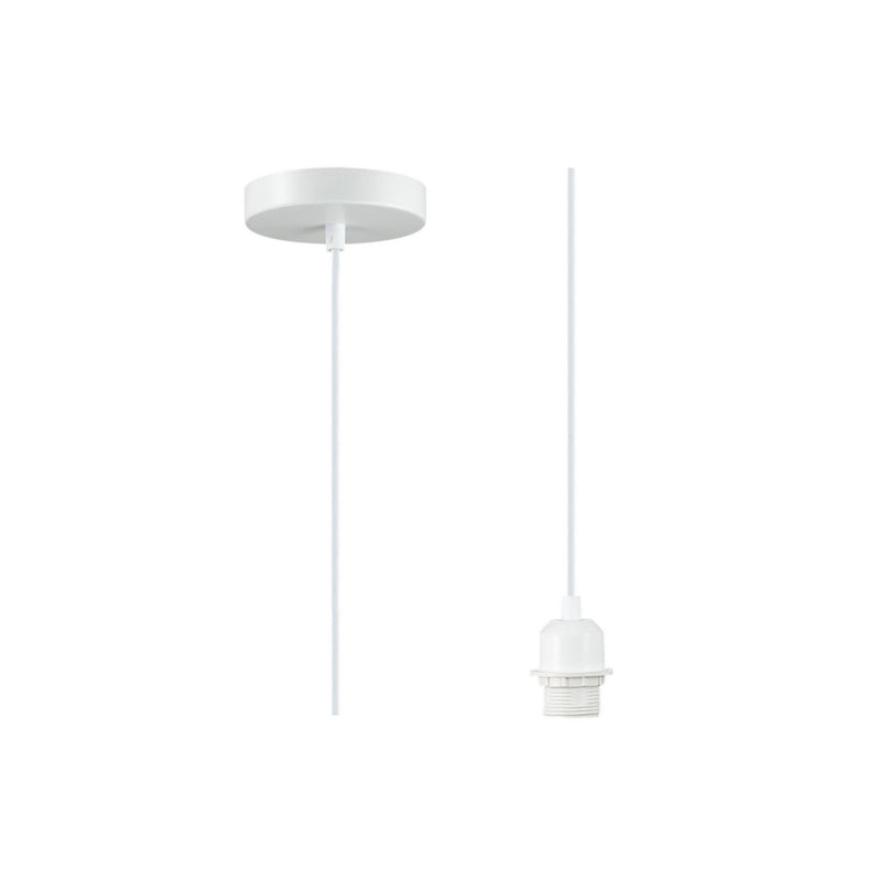 Deco Dreifa 1.5m Suspension Kit 1 Light White/White Cable, E27 Max 60W (Maximum Load 2kg) • D0181