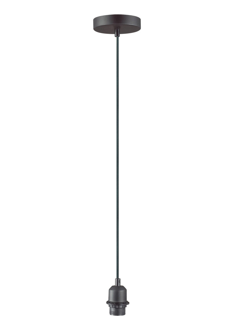 Deco Dreifa 1.5m Suspension Kit 1 Light Black/Black Cable, E27 Max 60W (Maximum Load 2kg) • D0193