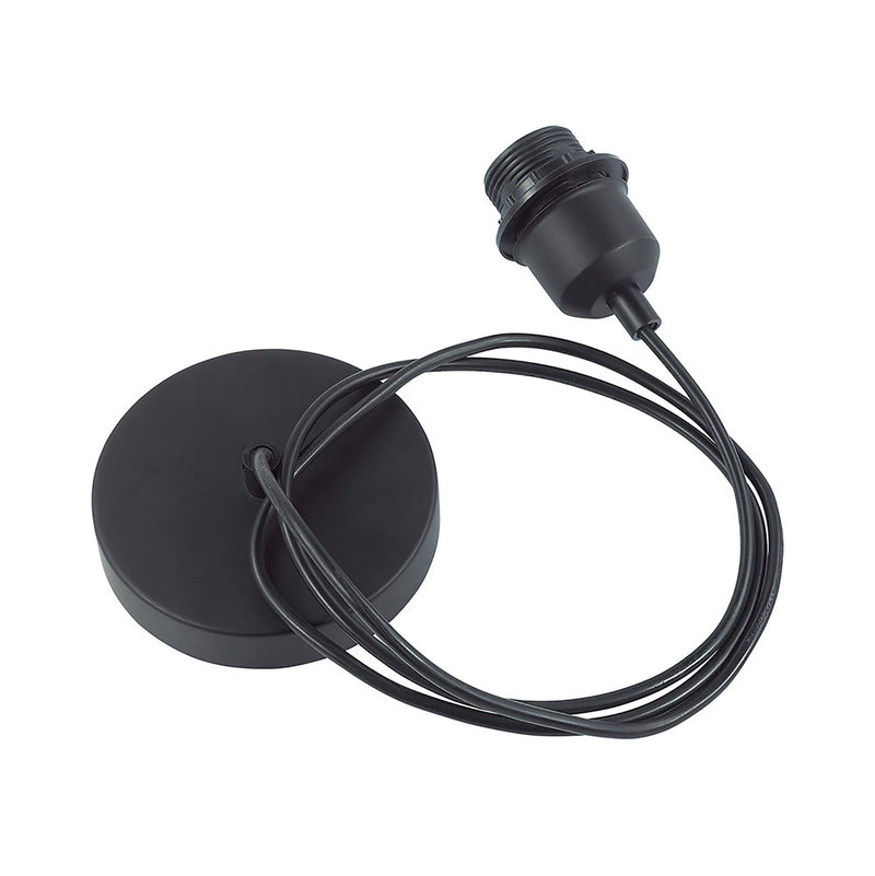 Deco Dreifa 1.5m Suspension Kit 1 Light Black/Black Cable, E27 Max 60W (Maximum Load 2kg) • D0193