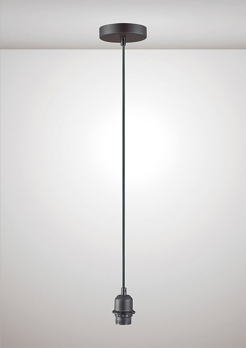 Deco Dreifa 1.5m Suspension Kit 1 Light Black/Black Cable, E27 Max 60W (Maximum Load 2kg) • D0193