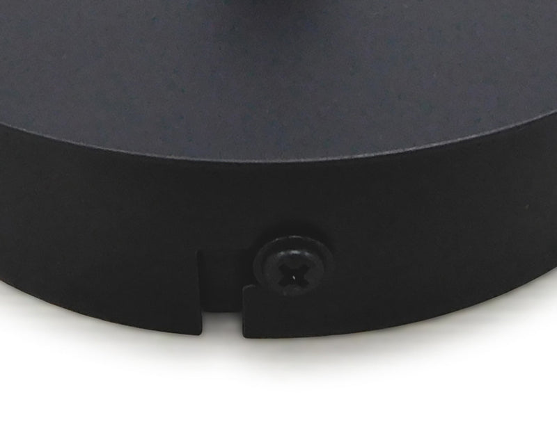 Deco Dreifa Ceiling Box Matt Black, c/w Cable Grip, Earth Wire & 3 Pole Terminal Block • D0382