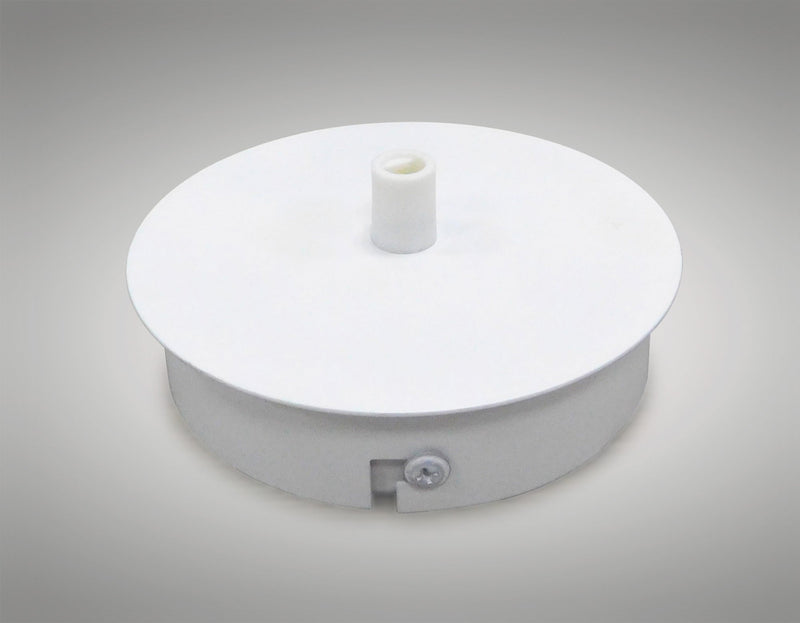 Deco Dreifa Ceiling Box Matt White, c/w Cable Grip, Earth Wire & 3 Pole Terminal Block • D0383