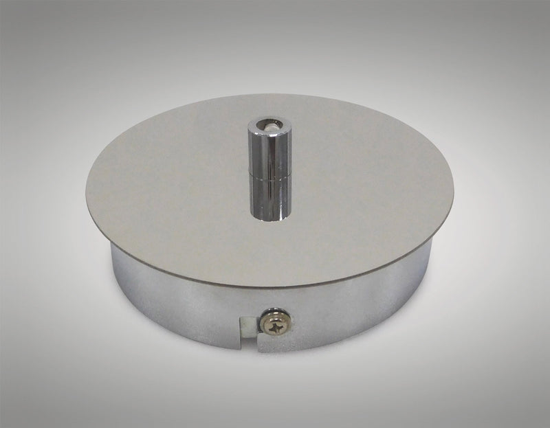 Deco Dreifa Ceiling Box Polished Chrome, c/w Cable Grip, Earth Wire & 3 Pole Terminal Block • D0384