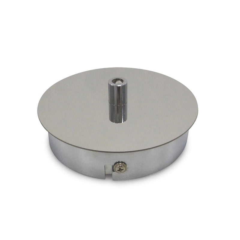 Deco Dreifa Ceiling Box Polished Chrome, c/w Cable Grip, Earth Wire & 3 Pole Terminal Block • D0384