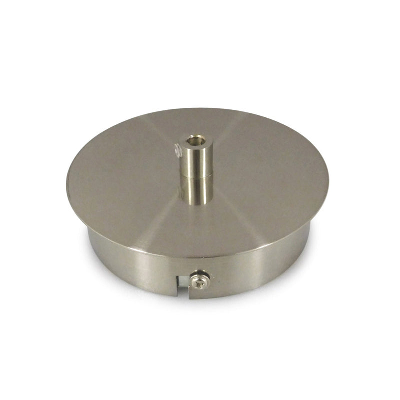 Deco Dreifa Ceiling Box Satin Nickel, c/w Cable Grip, Earth Wire & 3 Pole Terminal Block • D0385