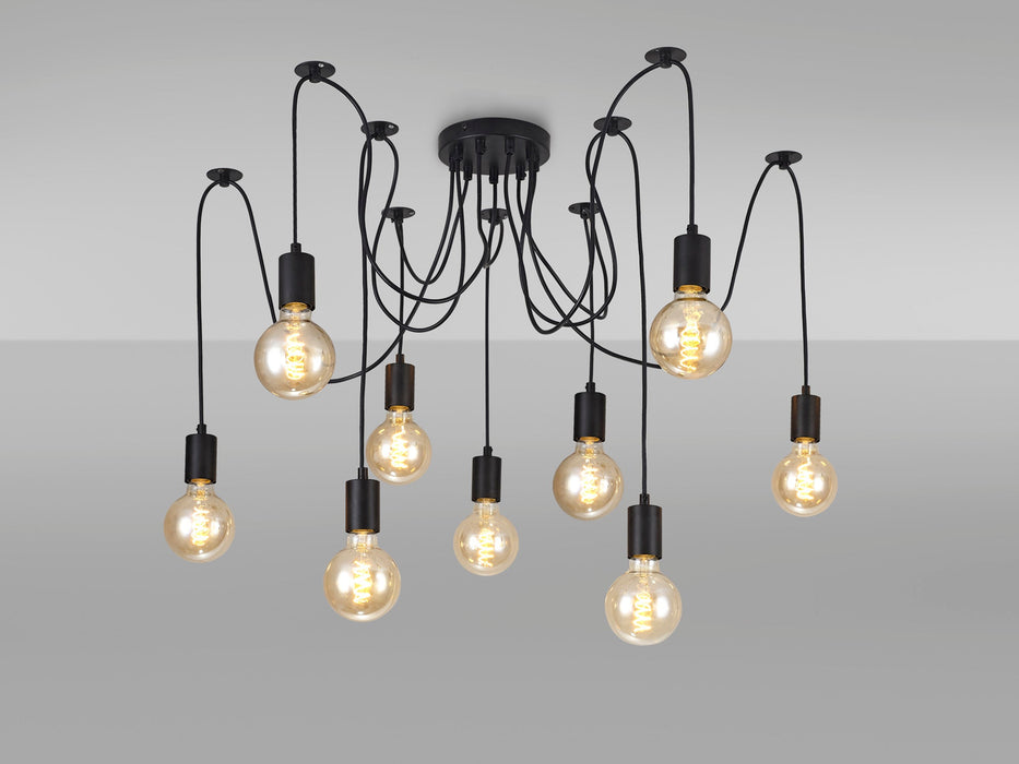 9 light deals black chandelier