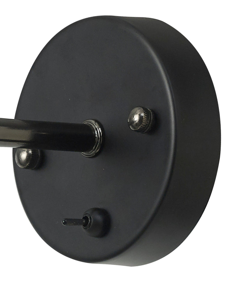 Deco Dreifa Switched Wall Light 1 Light Black/Black Chrome, E27 • D0701