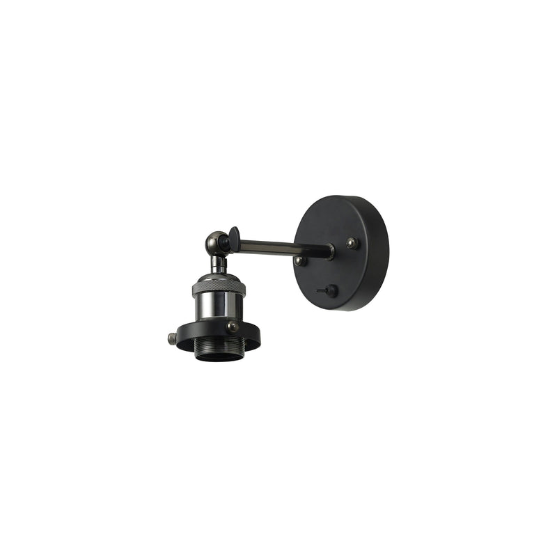 Deco Dreifa Switched Wall Light 1 Light Black/Black Chrome, E27 • D0701